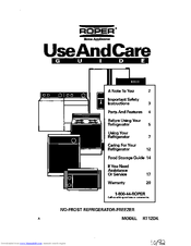 Roper RTIZDK Use And Care Manual