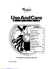 Whirlpool 3363834 Use And Care Manual