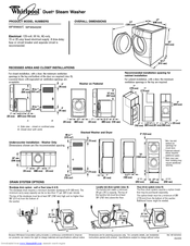 Whirlpool Duet WFW9450W Dimensions And Installation Information