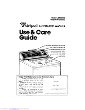 Whirlpool LA5300XK Use And Care Manual
