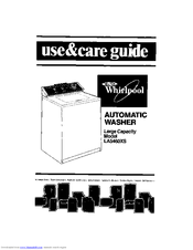 Whirlpool LA5460XS Use & Care Manual