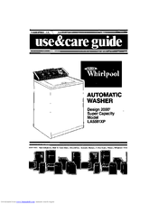 Whirlpool Design 2000 LA5591XP Use & Care Manual