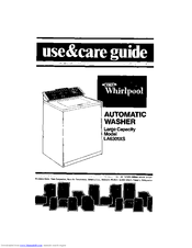 Whirlpool LA6301XS Use & Care Manual