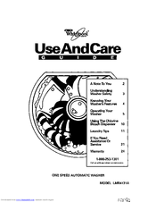 Whirlpool LMR4131A Use And Care Manual