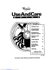 Whirlpool LST7233AG0 Use And Care Manual