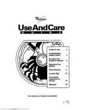 Whirlpool 3360461 Use And Care Manual