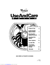 Whirlpool 3360462 Use And Care Manual