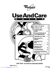 Whirlpool 3396315 Use And Care Manual