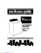 Whirlpool LA3800XS Use & Care Manual