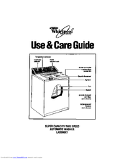 Whirlpool LA5588XY Use And Care Manual
