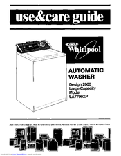 Whirlpool Design 2000 Use & Care Manual