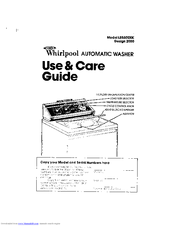 Whirlpool LB5500XK Use & Care Manual