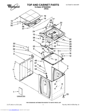 Whirlpool Cabrio WTW6400SW2 Parts List