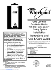 Whirlpool 201553 Installation Instructions And Use & Care Manual