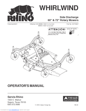 RHINO WHIRLWIND WW60-10001 Operator's Manual