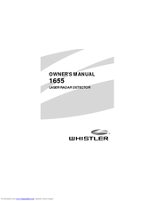Whistler 1655 Owner's Manual