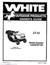 White Outdoor Products 134A676F190 Owner's Manual
