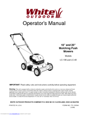 White Outdoor LC-40 Operator's Manual