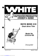 White 210-310-190 Owner's Manual