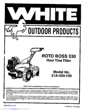 White Roto Boss 21A-400-190 Owner's Manual