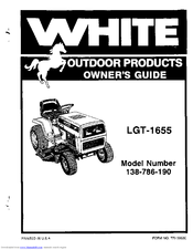 White Outdoor 138-786-190 Owner's Manual