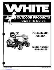 White Outdoor Cruisematic GT-180 Owner's Manual