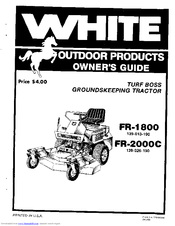 White Outdoor Products FR-2000C Owner's Manual