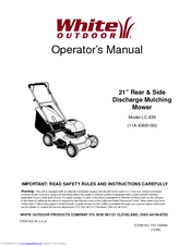 White Outdoor LC-436 Operator's Manual