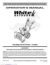 White Outdoor 769-01923A Operator's Manual