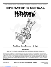 White Outdoor L-Syle Operator's Manual