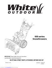White Outdoor 600 series Manual