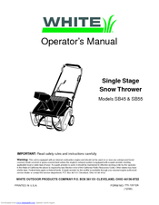 White Outdoor SB 45 Operator's Manual