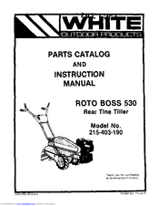 White Outdoor 215-403-190 Instruction Manual And Parts List