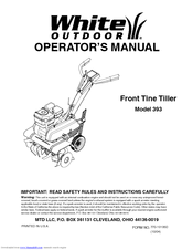 White Outdoor 393 Operator's Manual