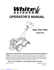 White Outdoor 454 Operator's Manual