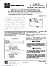 White Rodgers 1F97W-71 User Manual