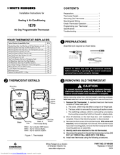 White Rodgers 1.00E+78 Installation Instructions Manual