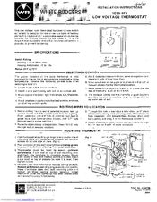White Rodgers 1E30-373 Installation Instructions