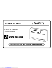 White Rodgers 1F90W-71 Operation Manual