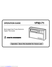 White Rodgers 1F92-71 Operation Manual