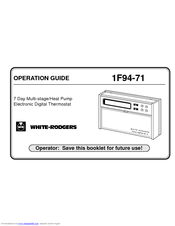 White Rodgers 1F94-71 Operation Manual