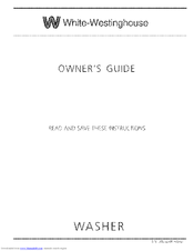 White-Westinghouse Washer User Manual