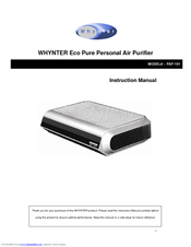 Whynter PAF-101 Instruction Manual