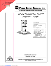 Wilbur Curtis Company GEM-120A Manual