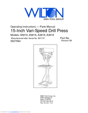Wilton A3818 Operating Instructions & Parts Manual