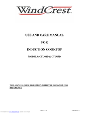 Wind Crest CTI365D Use And Care Manual
