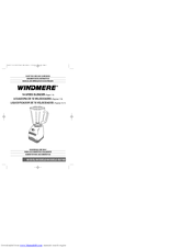 Windmere BD140 Use And Care Book Manual