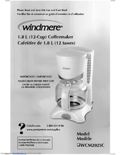 Windmere WCM2025C Use And Care Book Manual