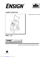 Windsor Ensign E50 Operating Instructions Manual