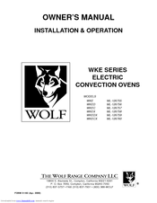 Wolf WKED Owner's Manual